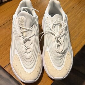 Adidas Cream and White Athletic Shoes